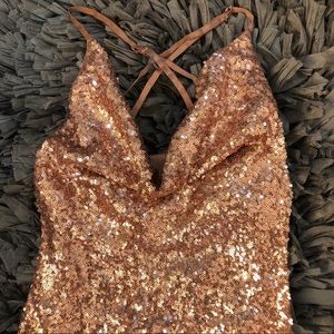 Rose Gold Sequence Dress.